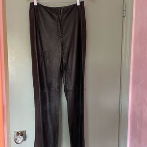 Black leather INC pants